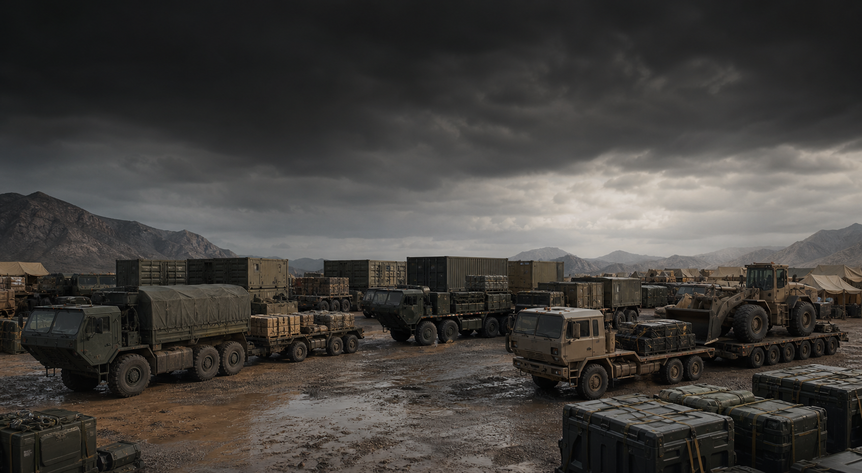 Military logistics vehicles and trailers